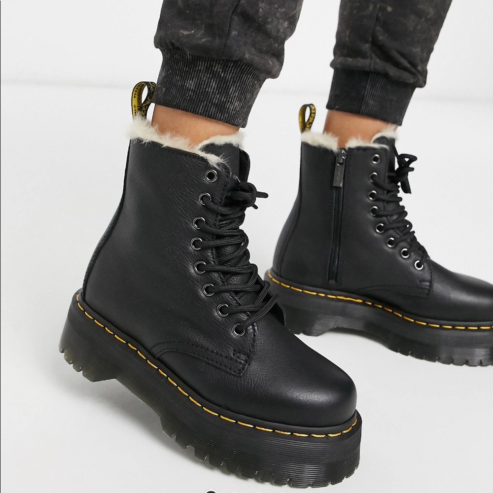 Dr. Martens Jadon fur-lined chunky platform 8 eye